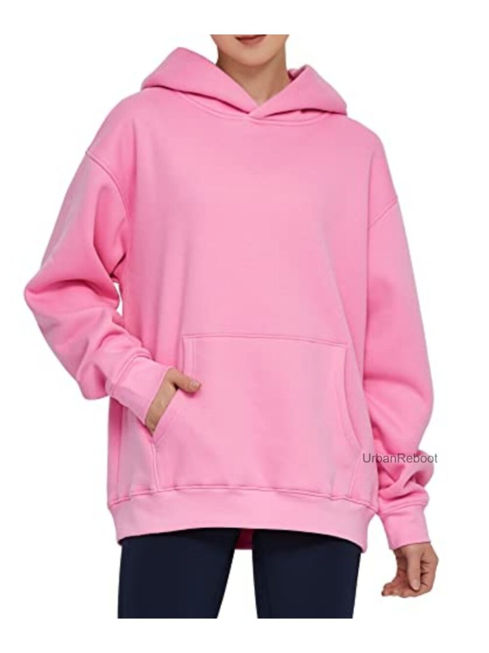 Women's Oversized Fleece Hoodie Sweatshirt with Kangaroo Pocket